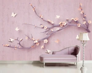 کاغذ دیواری سه بعدی درخت