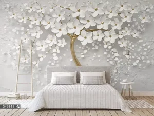 کاغذ دیواری سه بعدی اتاق خواب